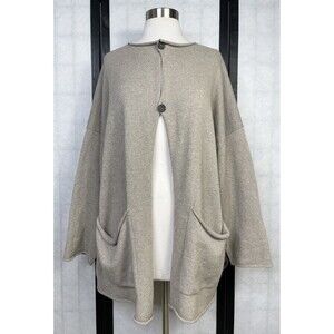 Eskandar Cashmere Blend Bateau Neckline Sweater. OS